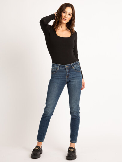 LAEMILIA Womens Fleece Lined Jeans Stretch Skinny Slim Thick