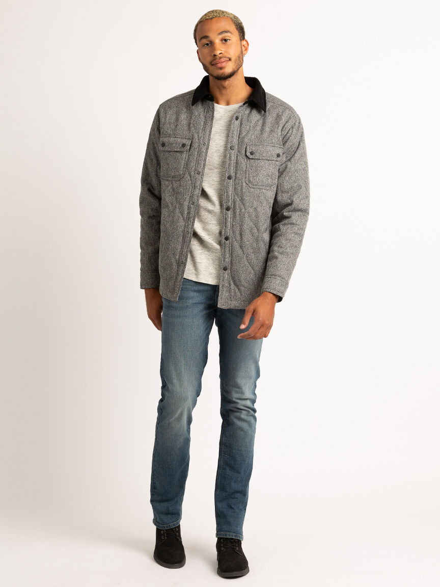 axel quilted shirt jacket | TRUE NORTH DENIM | 2000006576