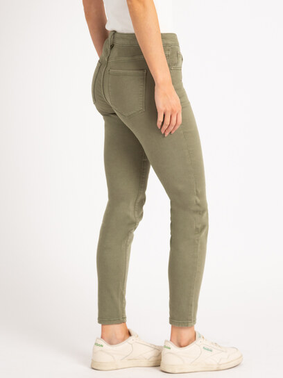 Market & Spruce Women's Pants Size 8 Green Skinny Leg Stitch Pants Pre-Owned