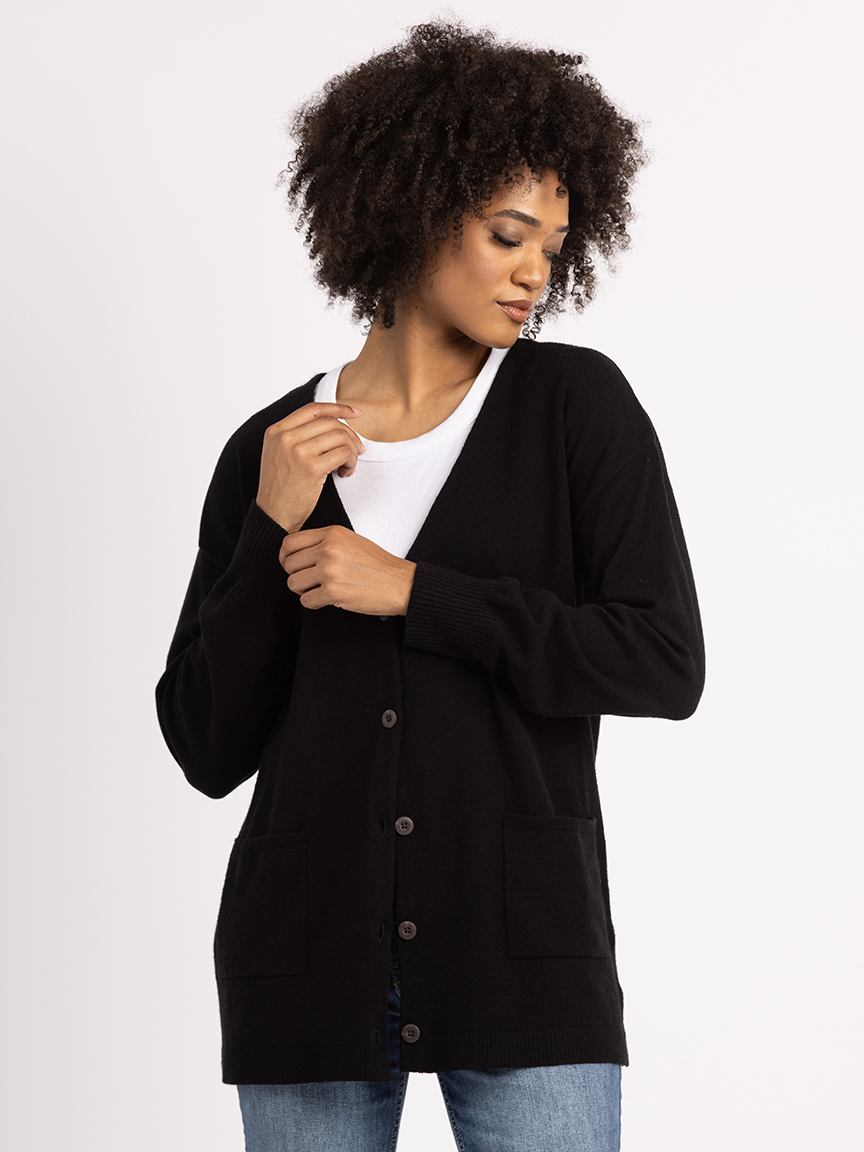 agnes v neck button front cardigan