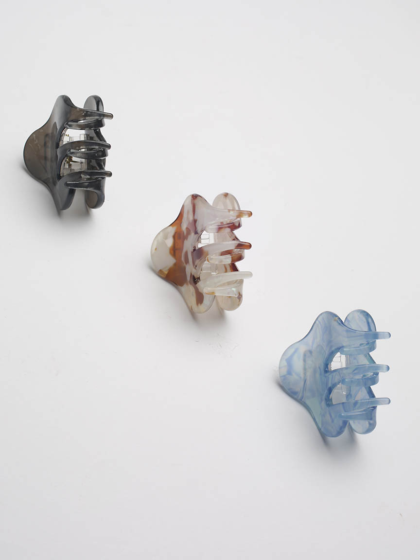 3 pack marble small claw clips