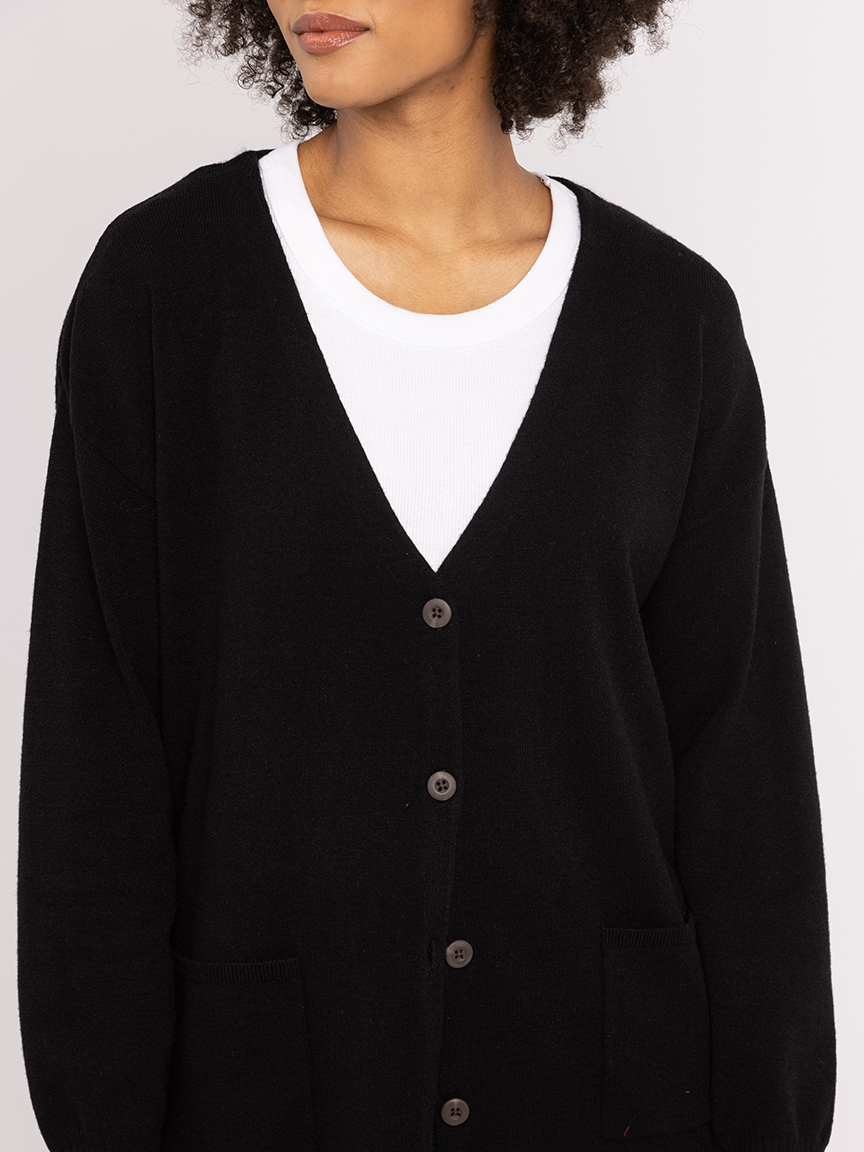 agnes v neck button front cardigan