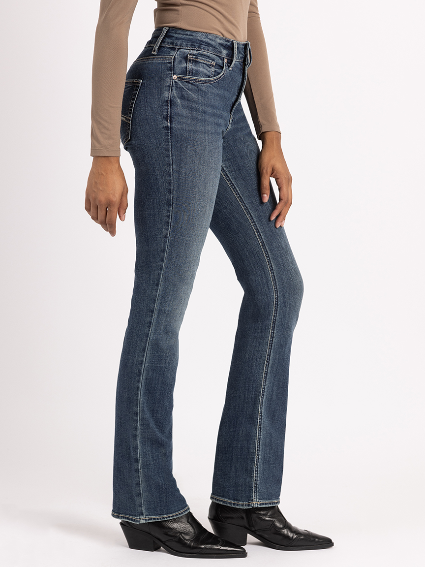 avery high-rise slim bootcut jeans