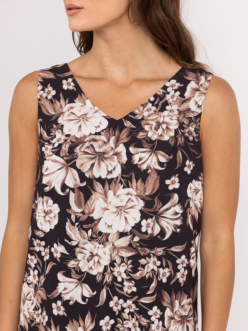 denise double v neck top