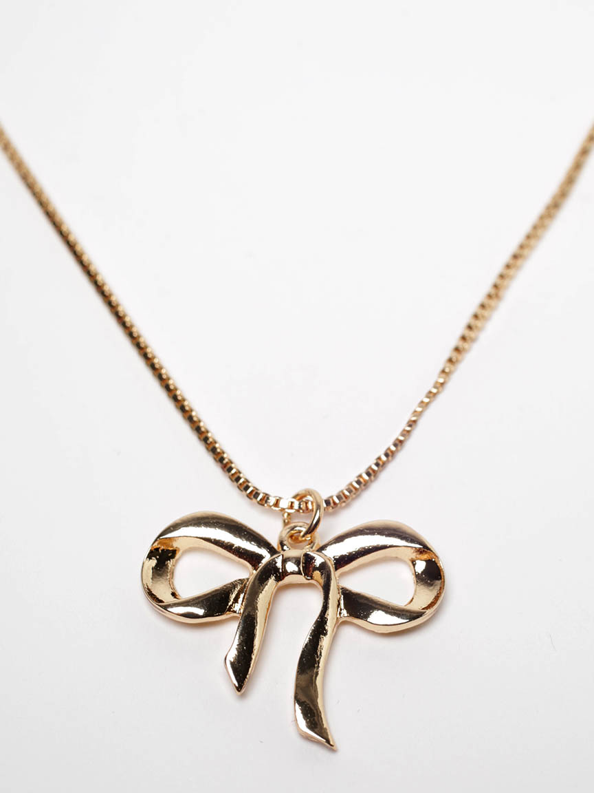layered bow necklace