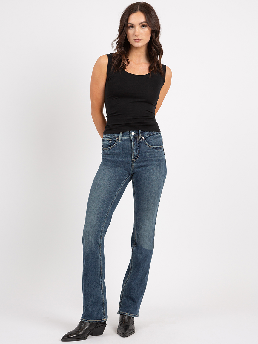 avery high-rise slim bootcut jeans