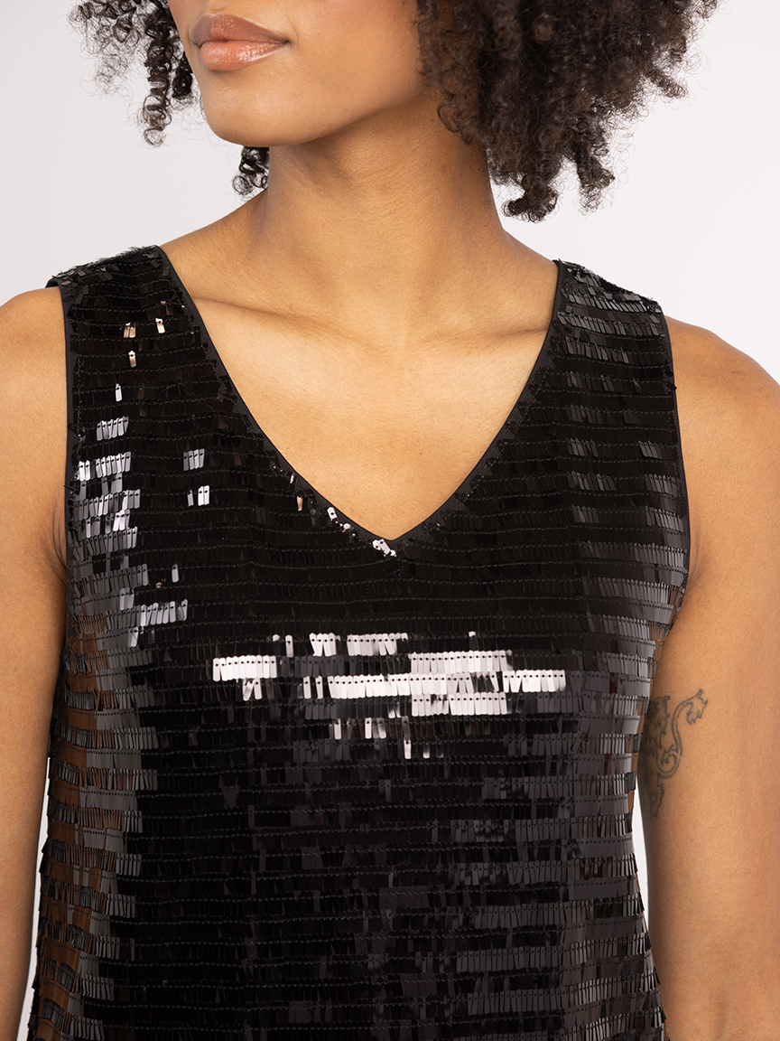 ziya double v neck sequins tank