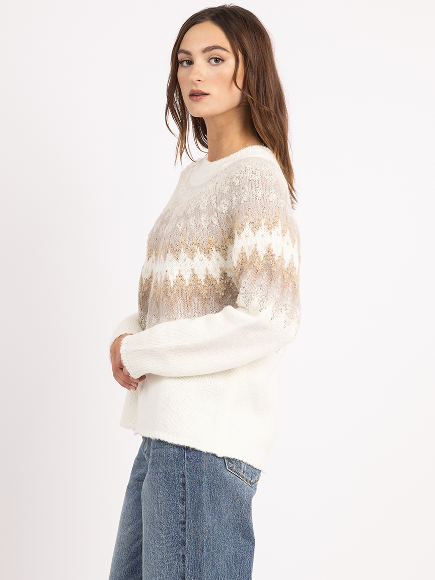 vail fair isle crew neck sweater