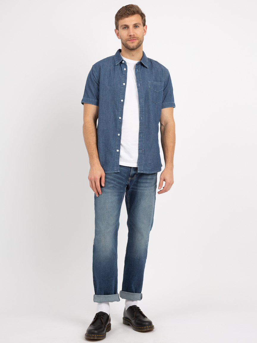 todd 1 pocket button front shirt