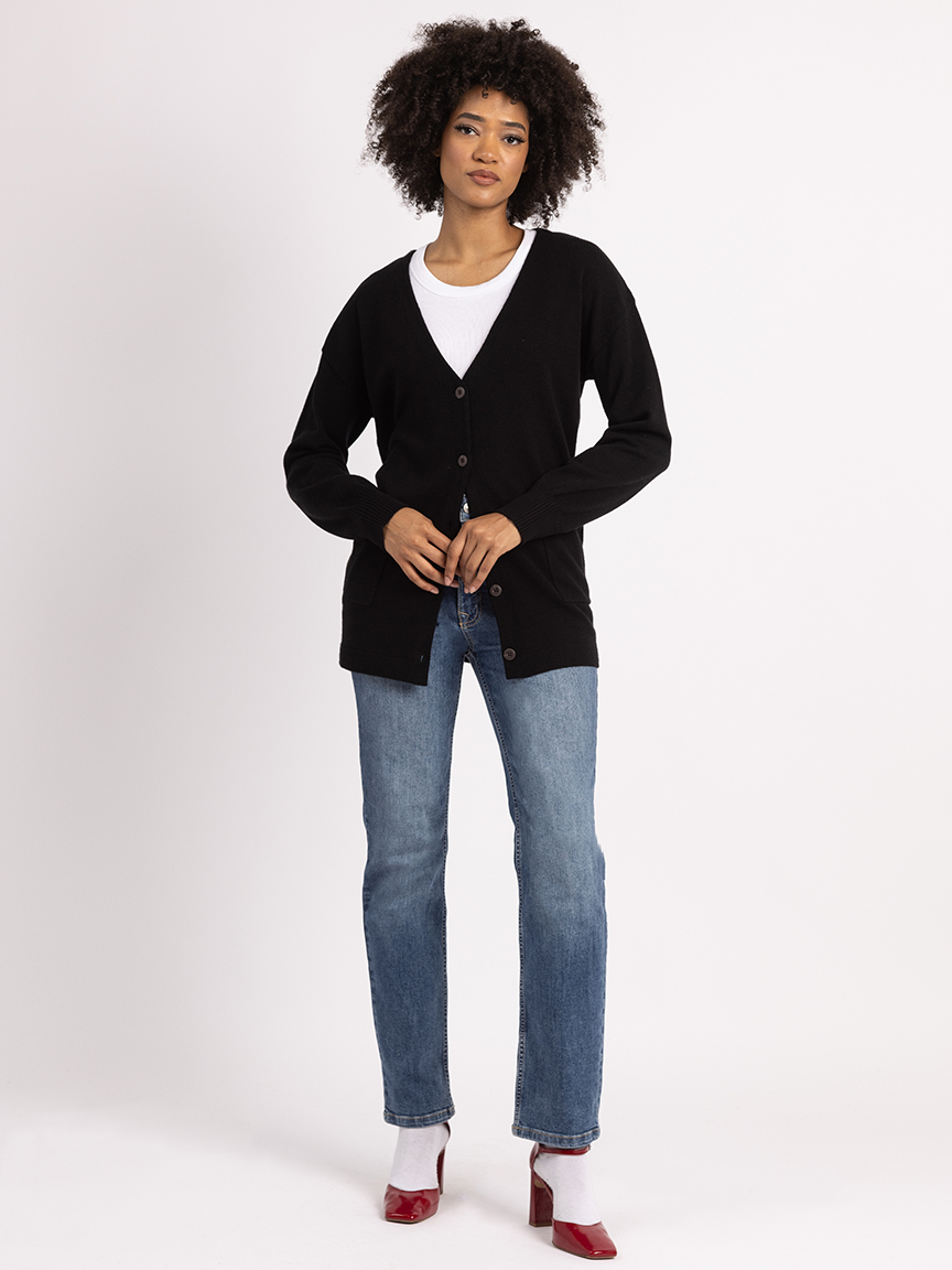 agnes v neck button front cardigan