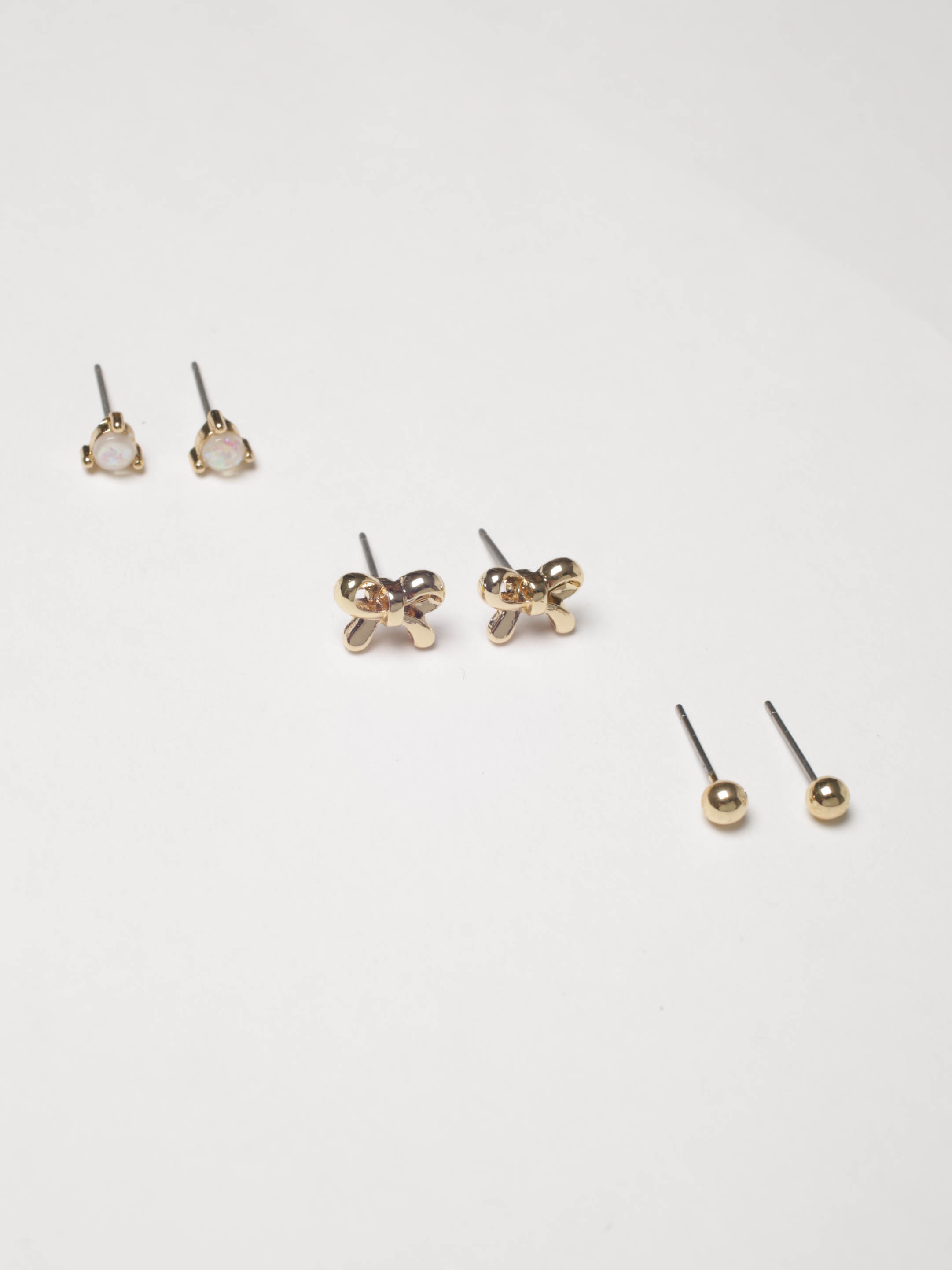 6 pack gold earrings