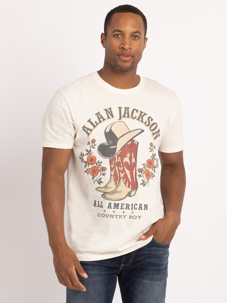 allan jackson graphic tee