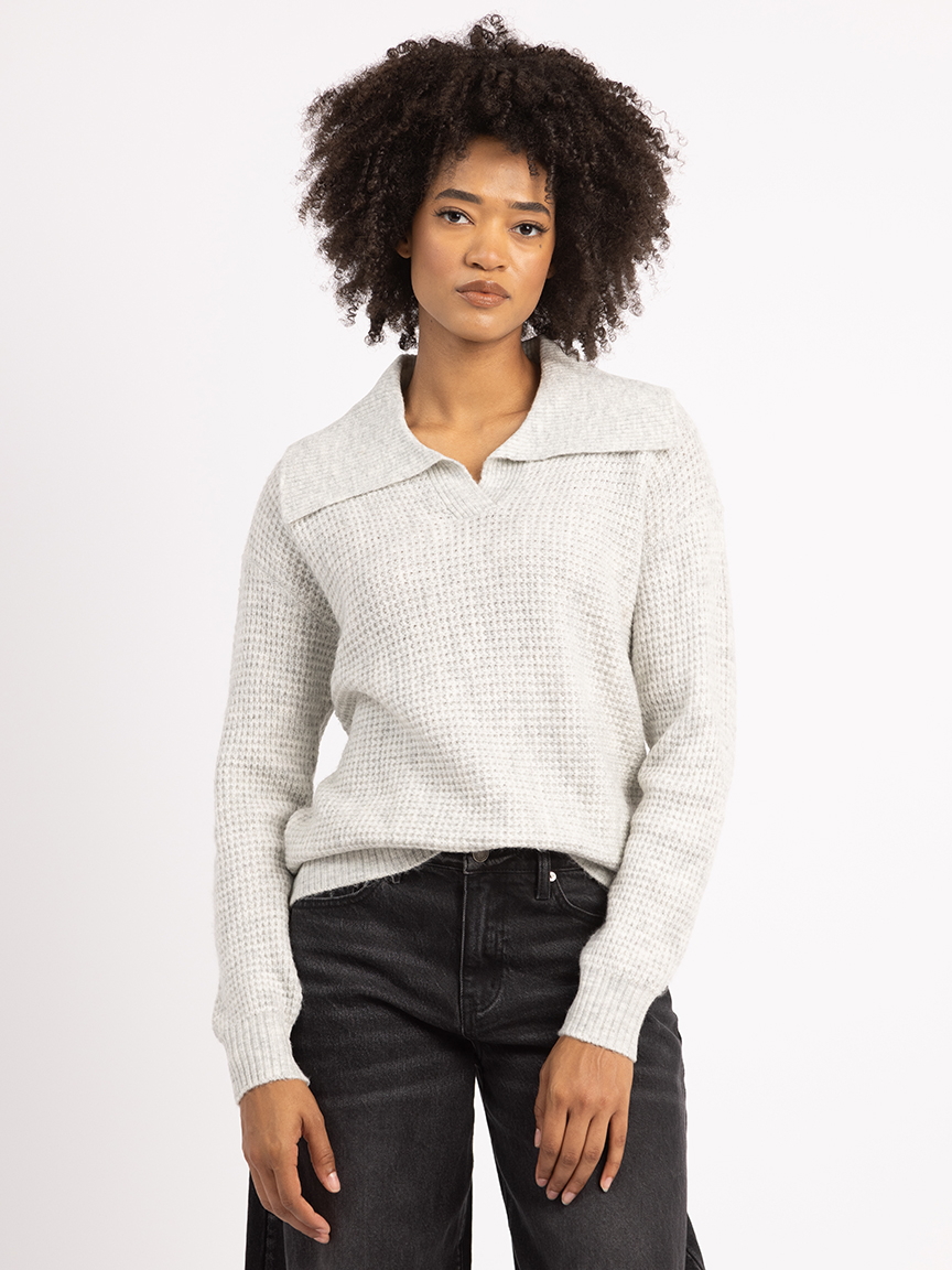 tawny johnny collar sweater