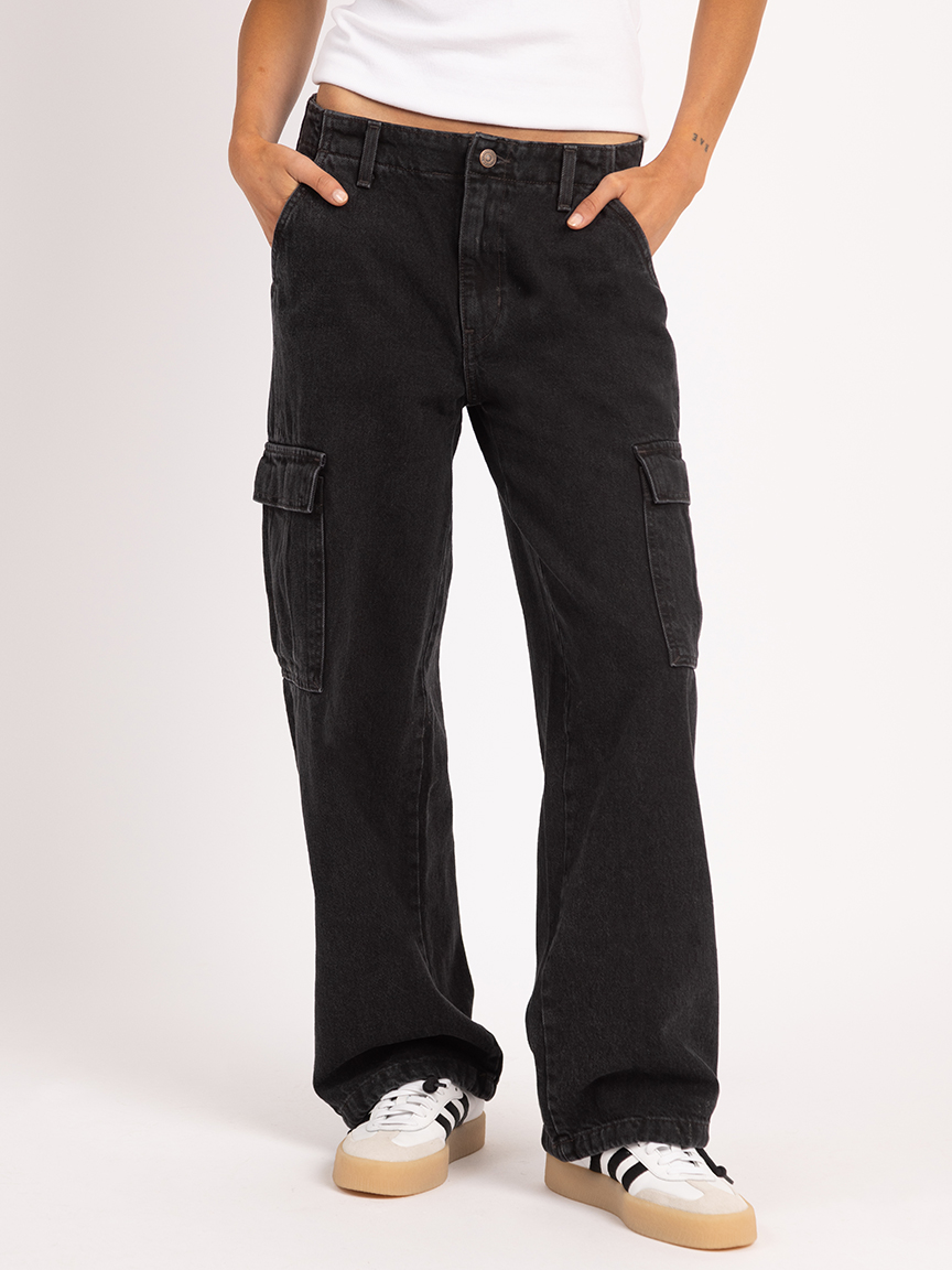 94 baggy cargo jean black