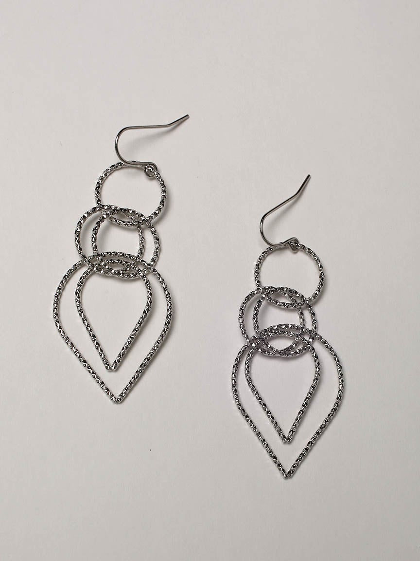 textured silver earring