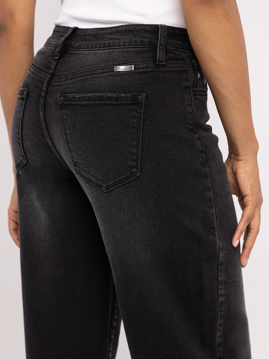 wide leg jean black