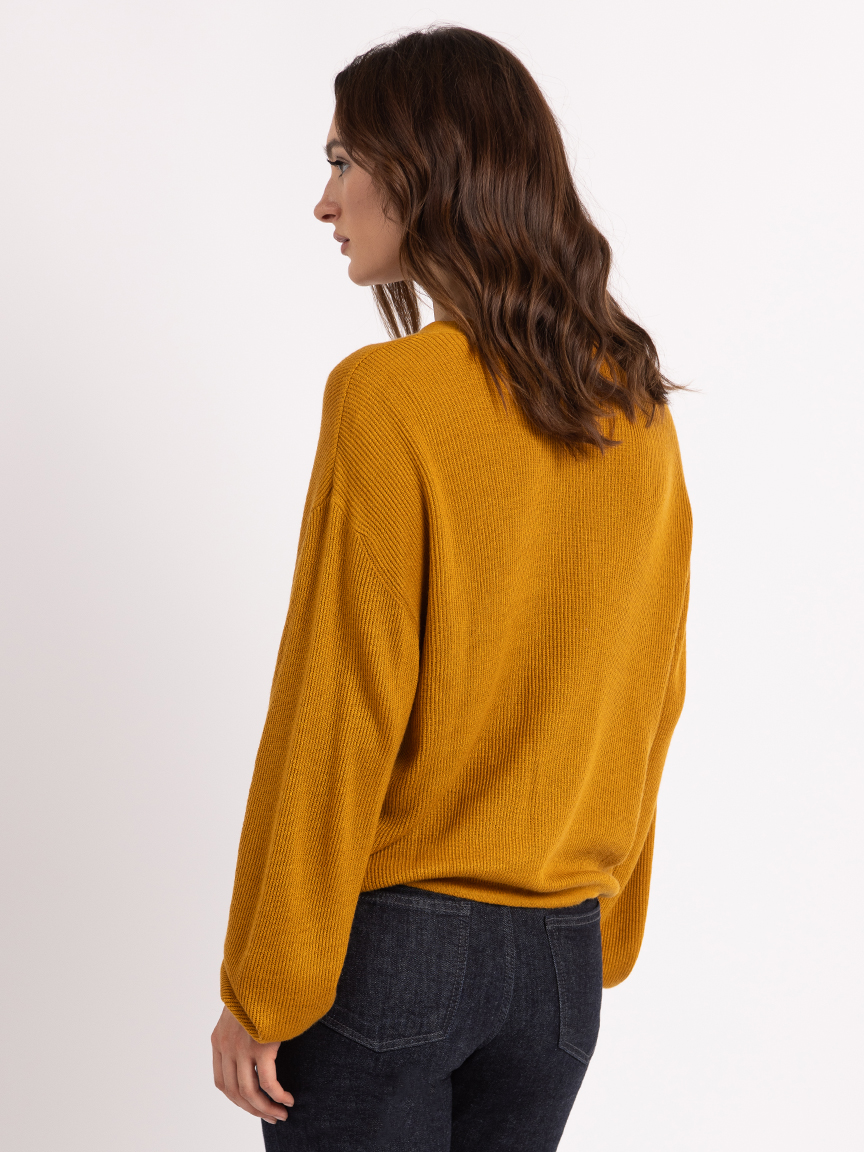 aurelia v neck button front sweater