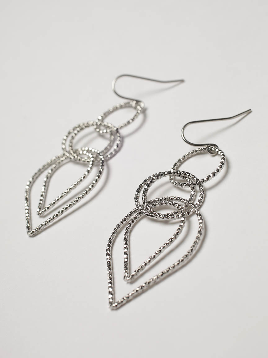 textured silver earring