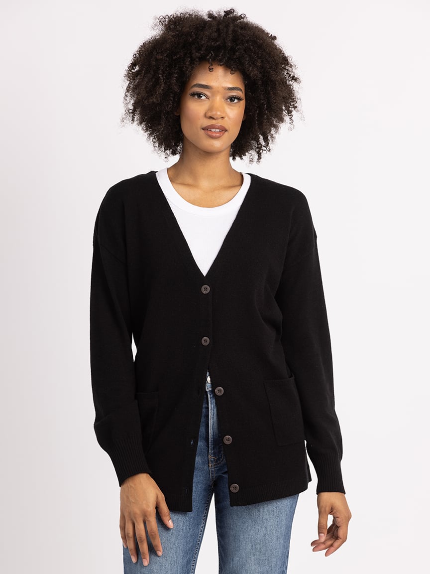 agnes v neck button front cardigan