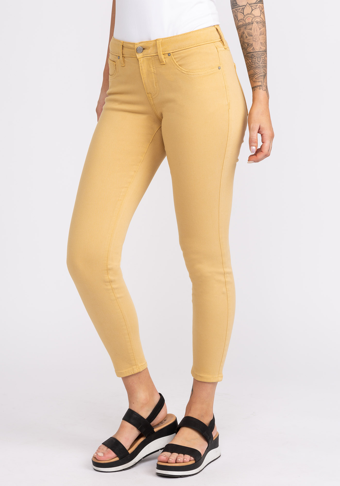 Yellow store skinny pants