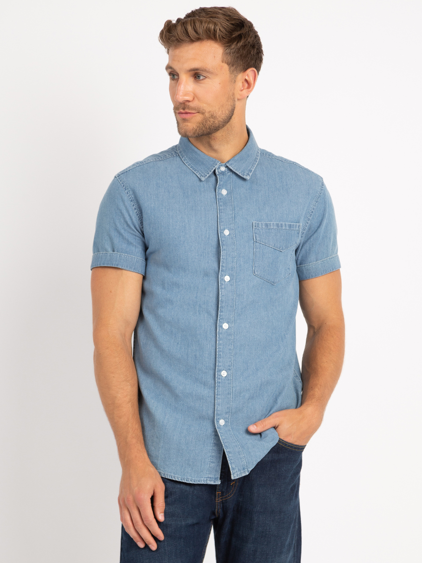 todd 1 pocket button front shirt