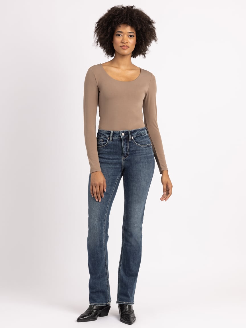 avery high-rise slim bootcut jeans