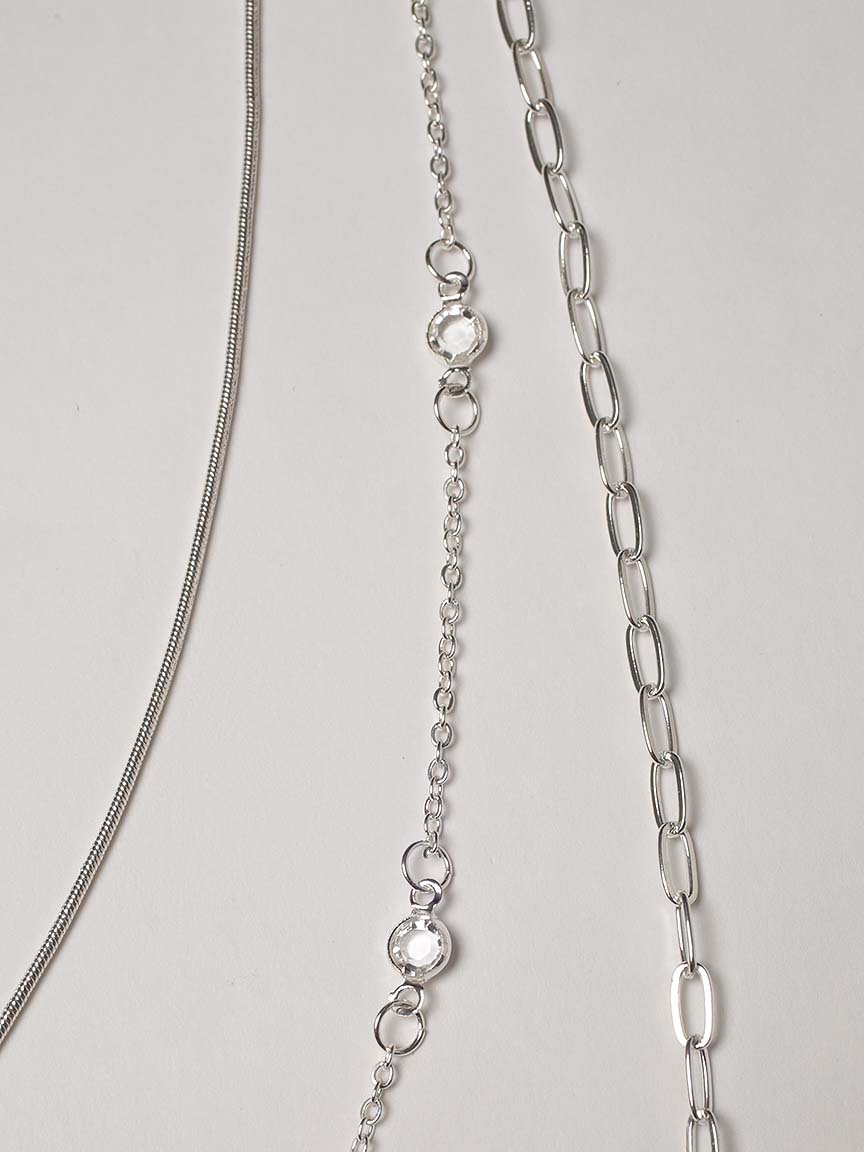 layer silver necklace