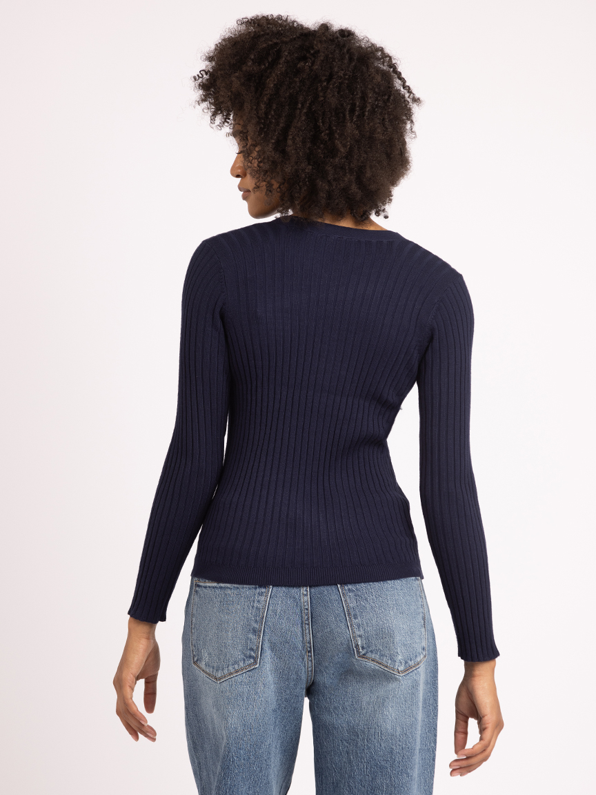 v neck henley sweater