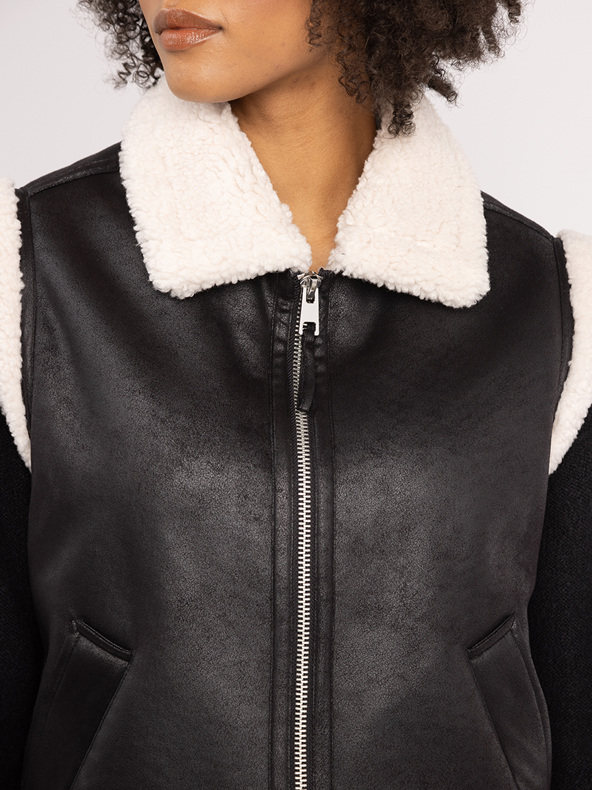 meera sherpa lined vest