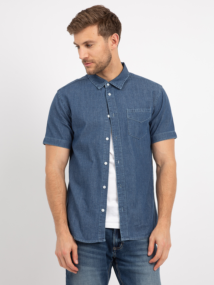 todd 1 pocket button front shirt