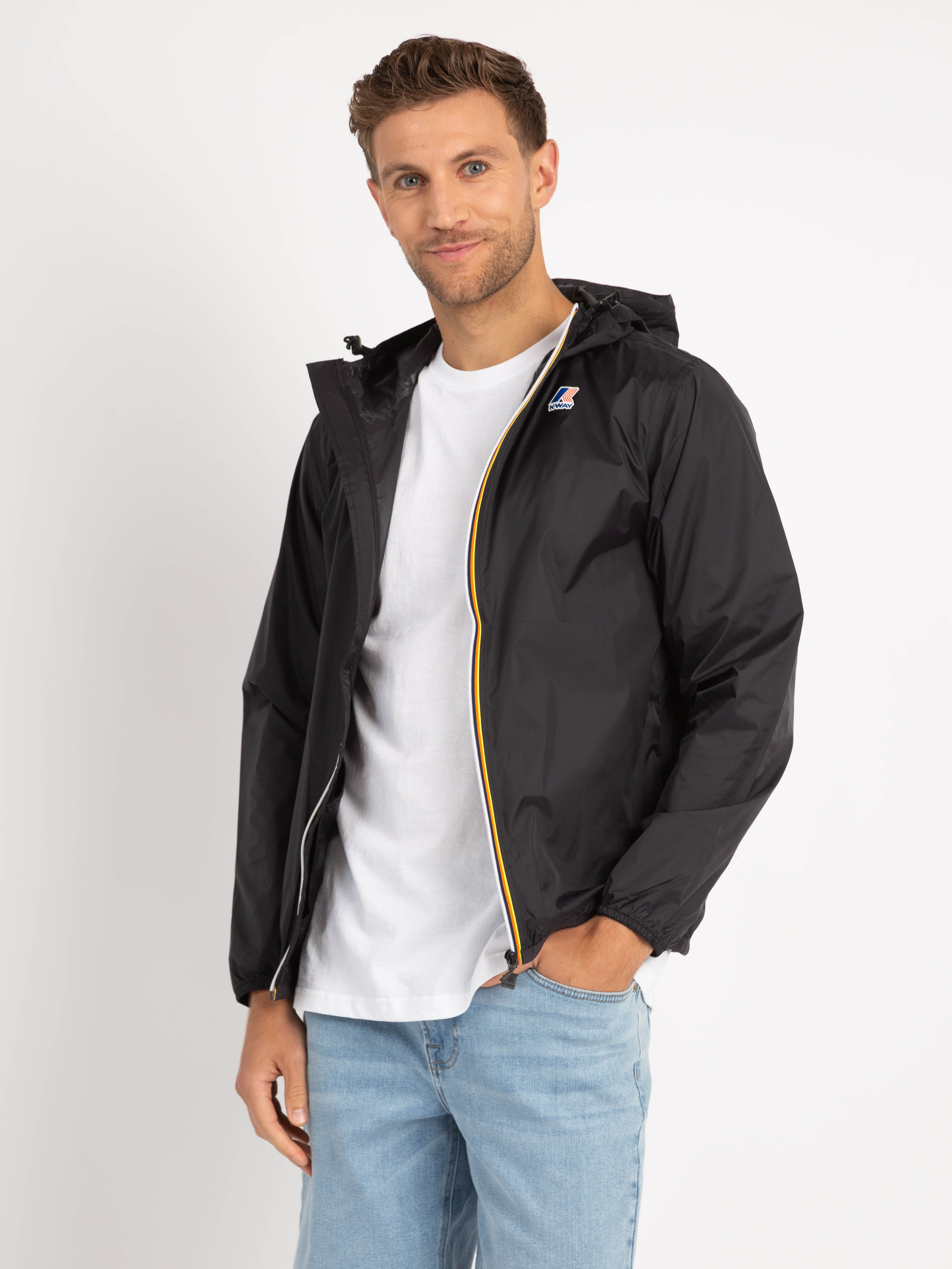 claude short windbreaker rain jacket