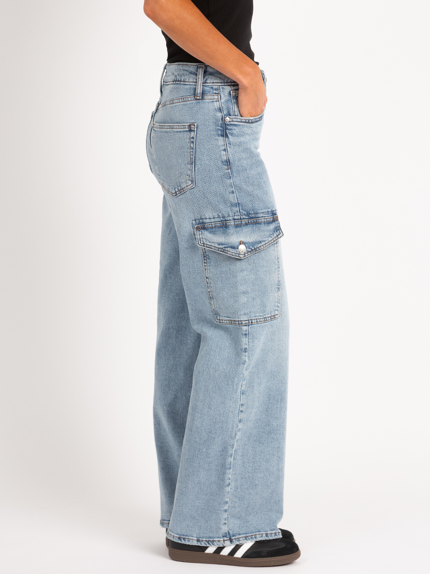 suki wide leg cargo jeans