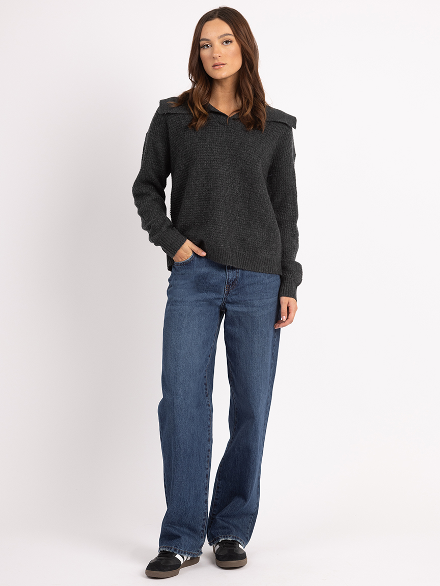 tawny johnny collar sweater