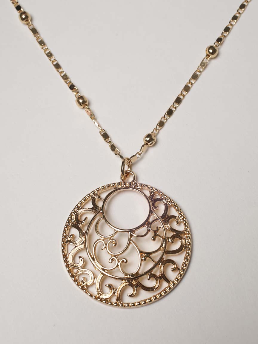 filigree long necklace