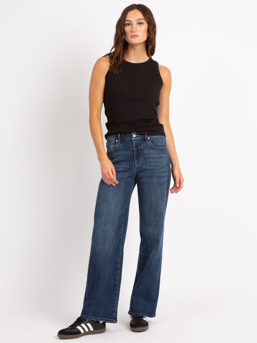 wide leg jean dark authentic