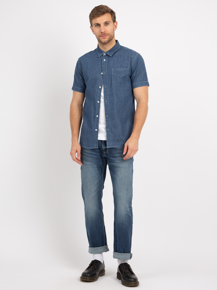 todd 1 pocket button front shirt