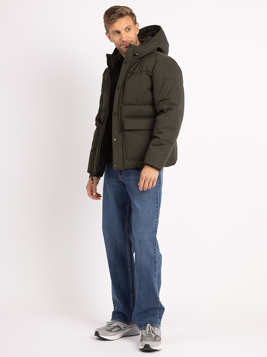 alpine short puffer jacket