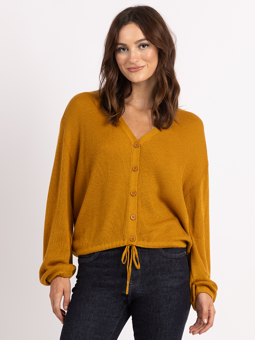 aurelia v neck button front sweater