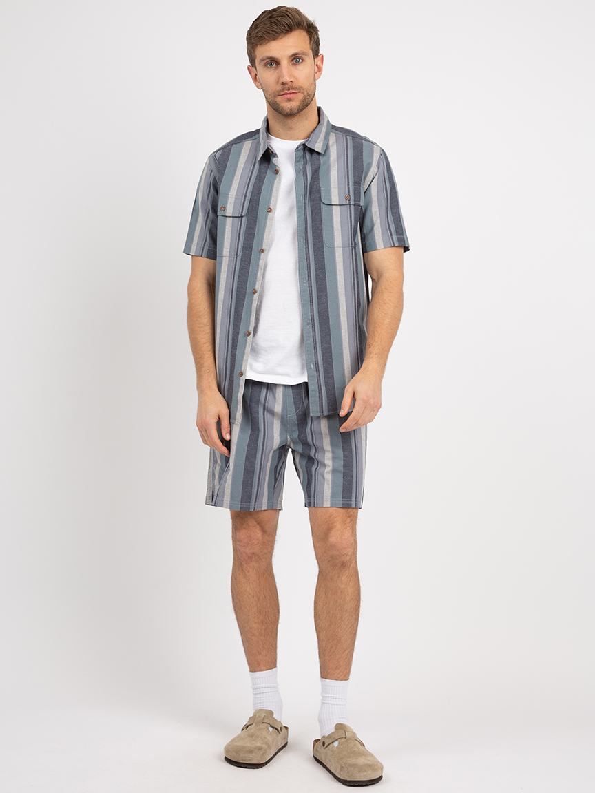 chad stripe linen short – 7” inseam