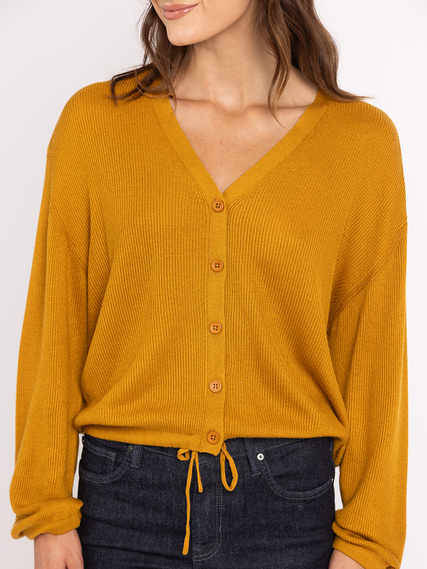 aurelia v neck button front sweater