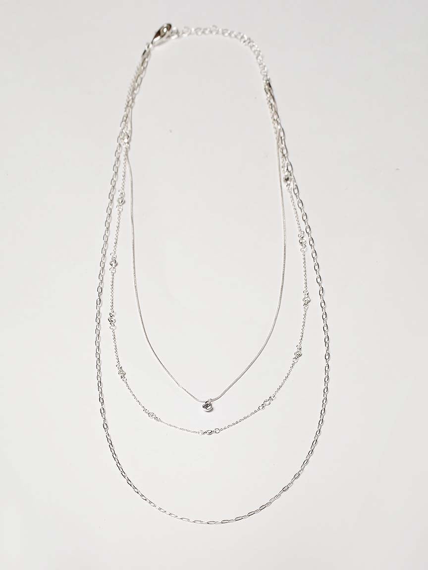 layer silver necklace