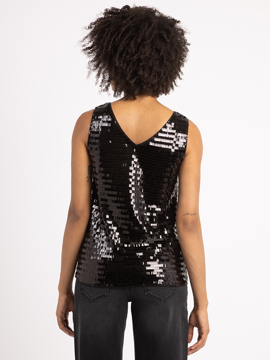 ziya double v neck sequins tank