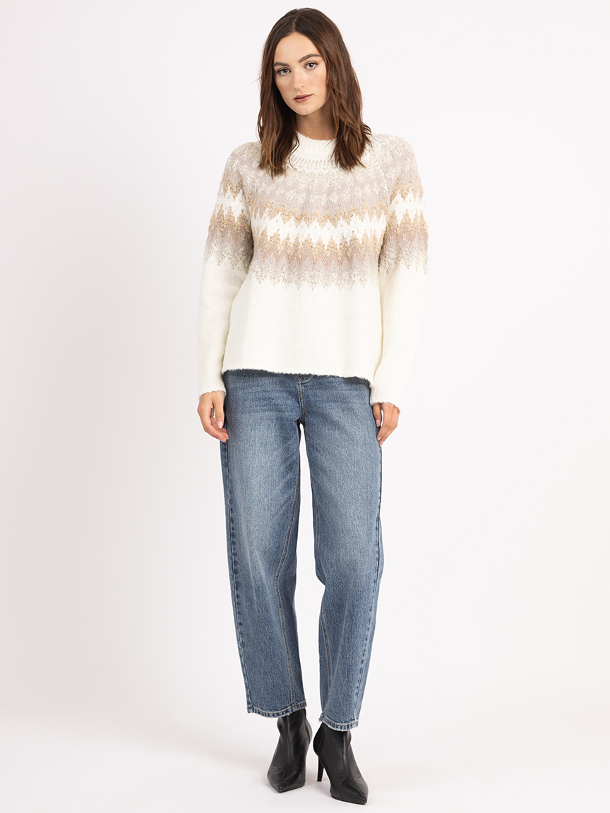 vail fair isle crew neck sweater