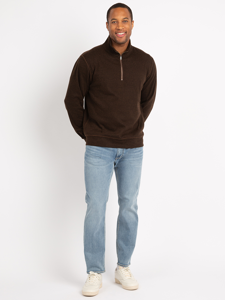 jonas herringbone 1/4 zip sweater