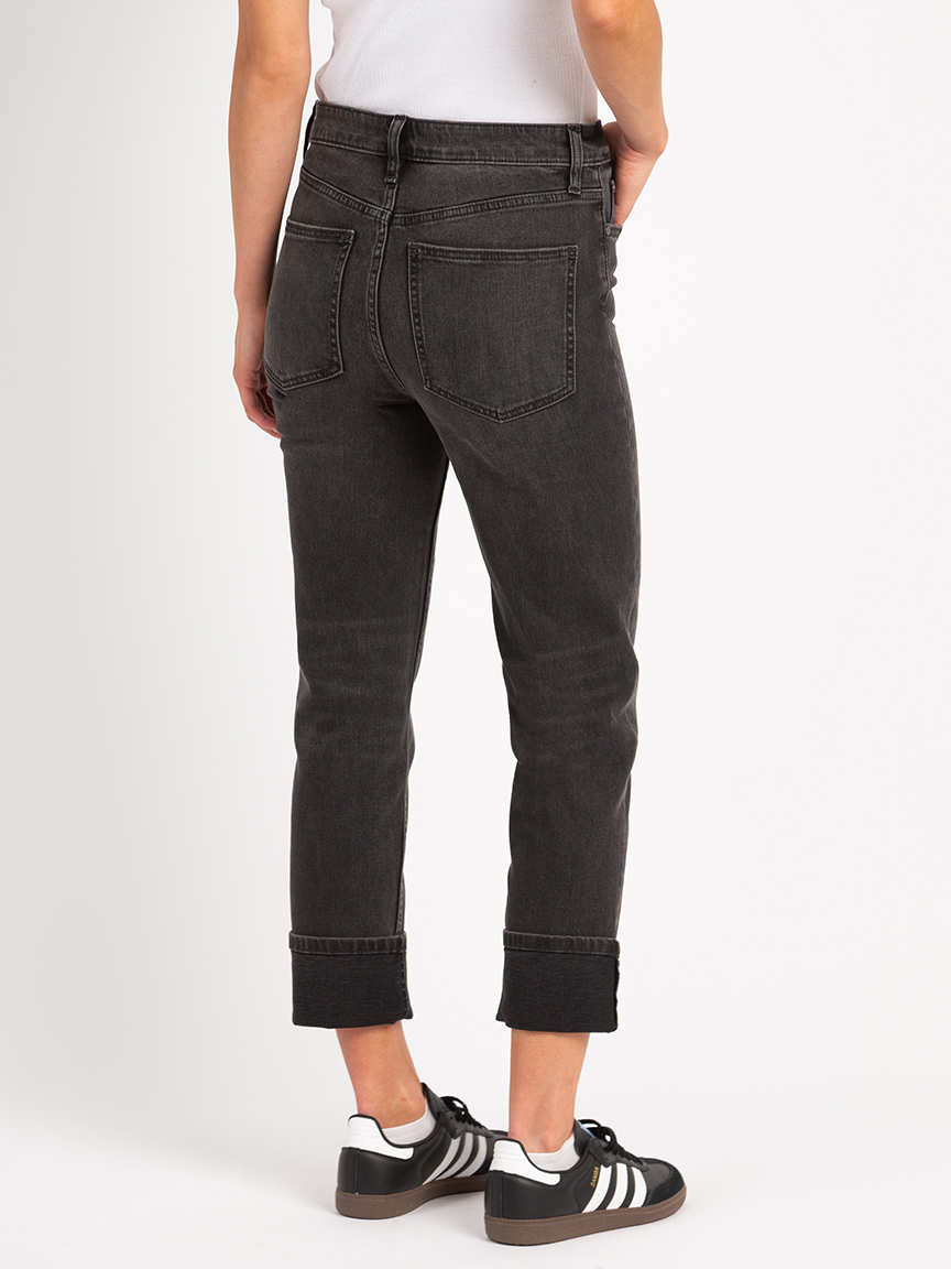 ava stovepipe jean washed black