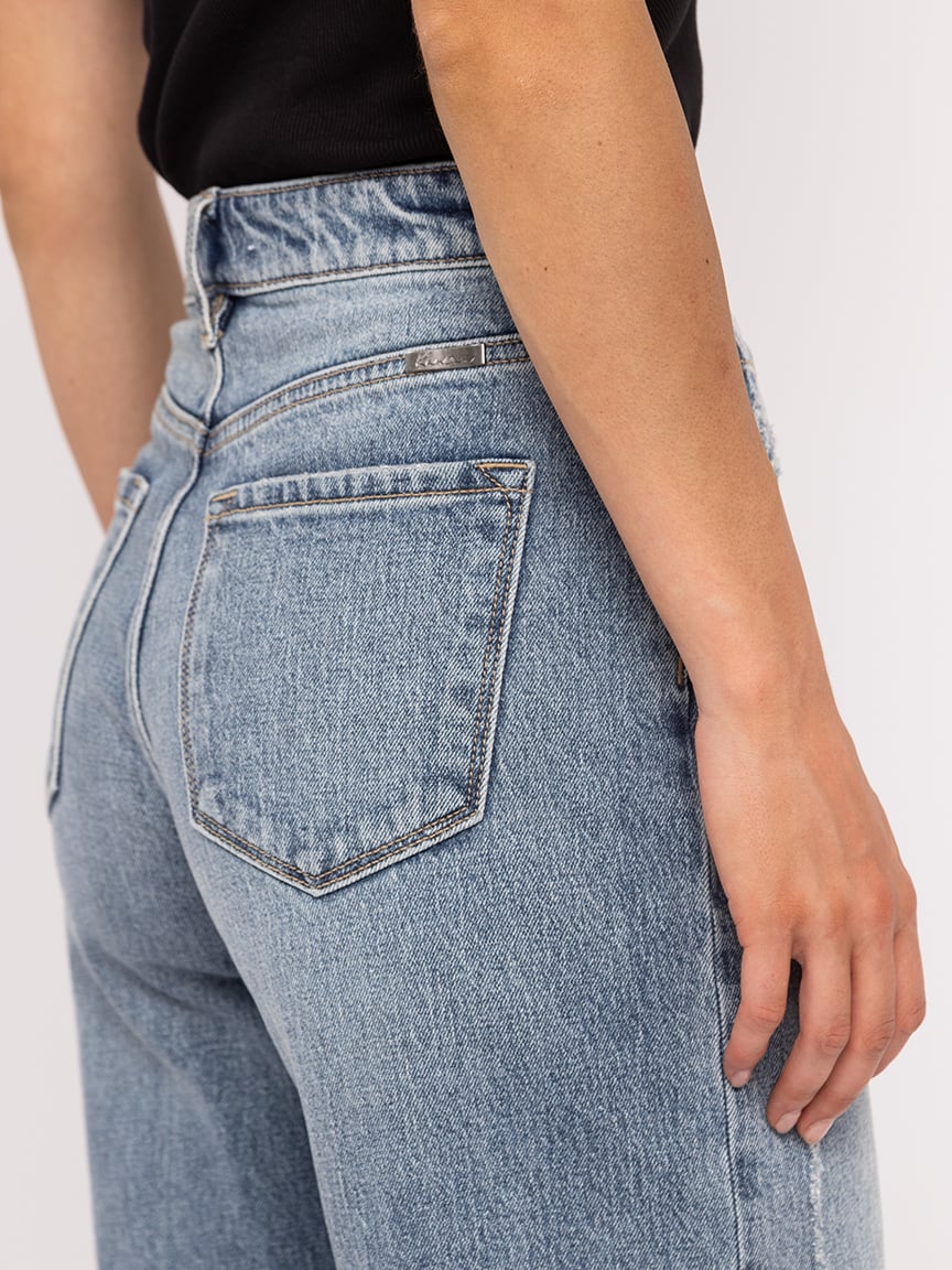 cuffed wide leg jean medium authentic