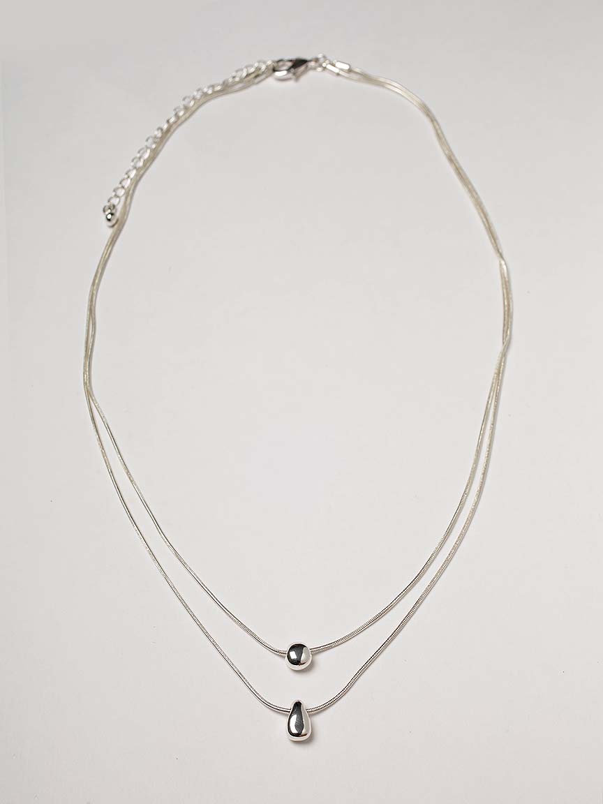 layered silver necklace