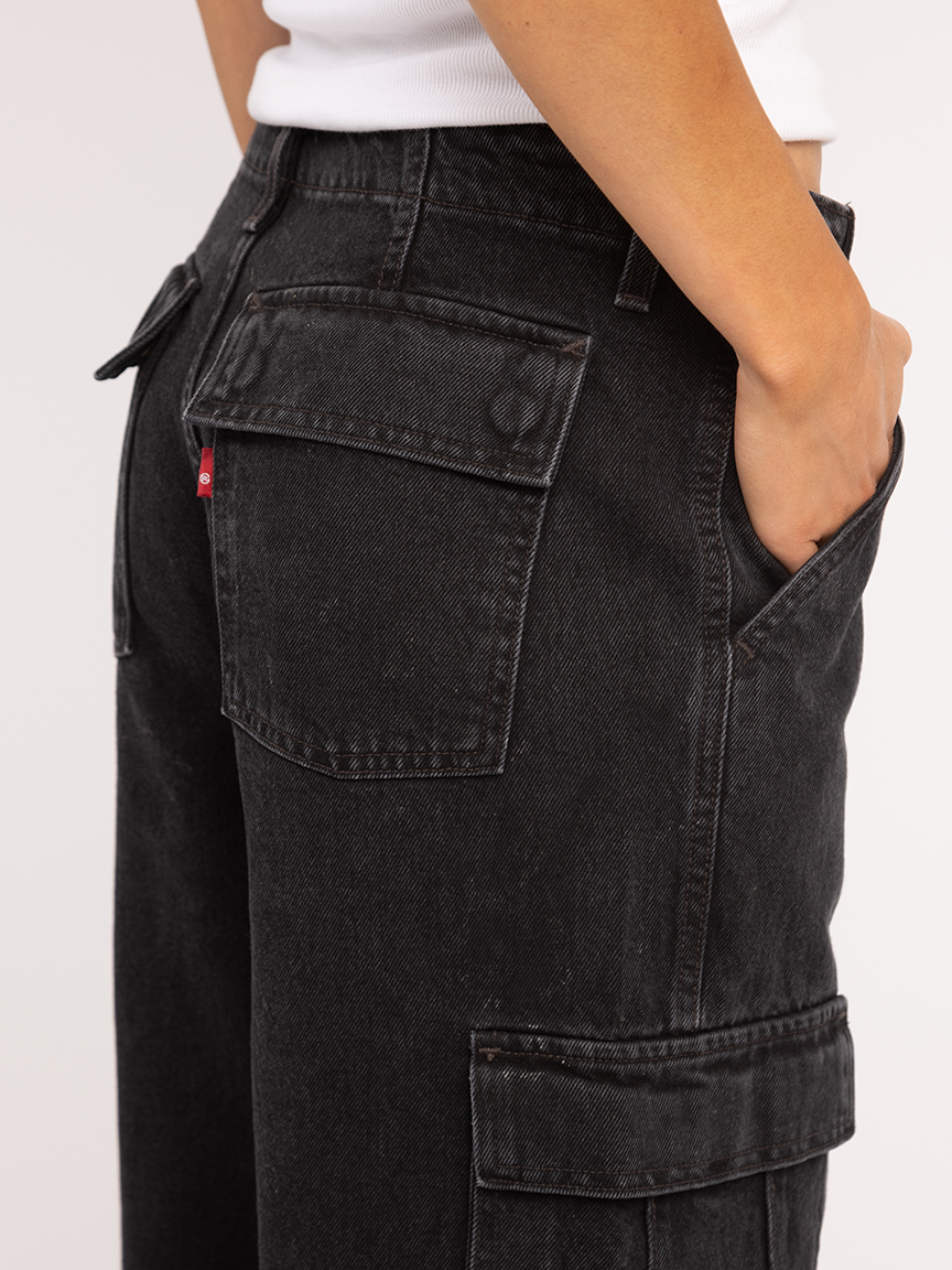 94 baggy cargo jean black