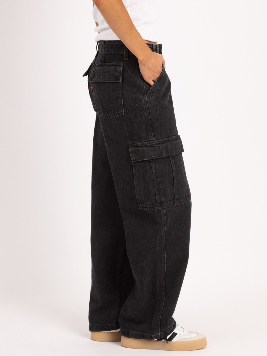 94 baggy cargo jean black