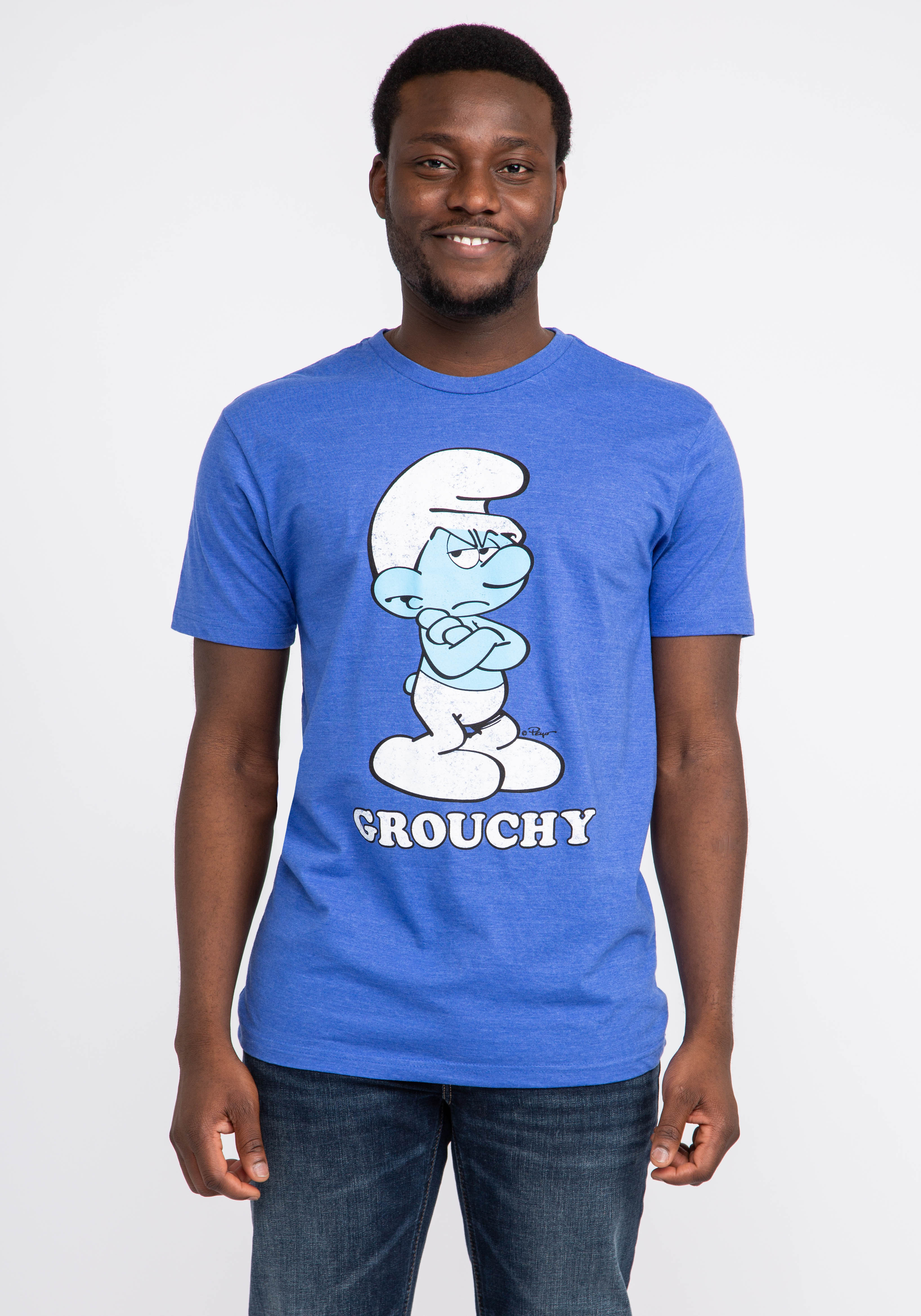 Retro Grouchy Smurf T-Shirt - Royal Blue – Tee Luv